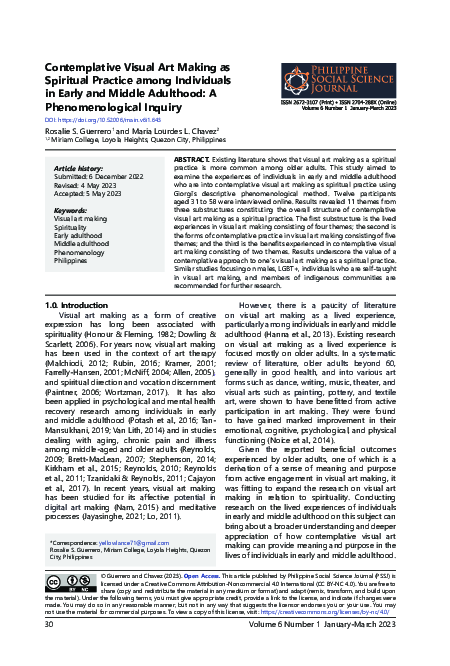 (PDF) Contemplative Visual Art Making as Spiritual Practice among ...