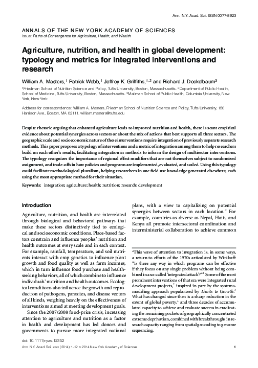 (PDF) ANNALS OF THE NEW YORK ACADEMY OF SCIENCES Issue: Paths of ...