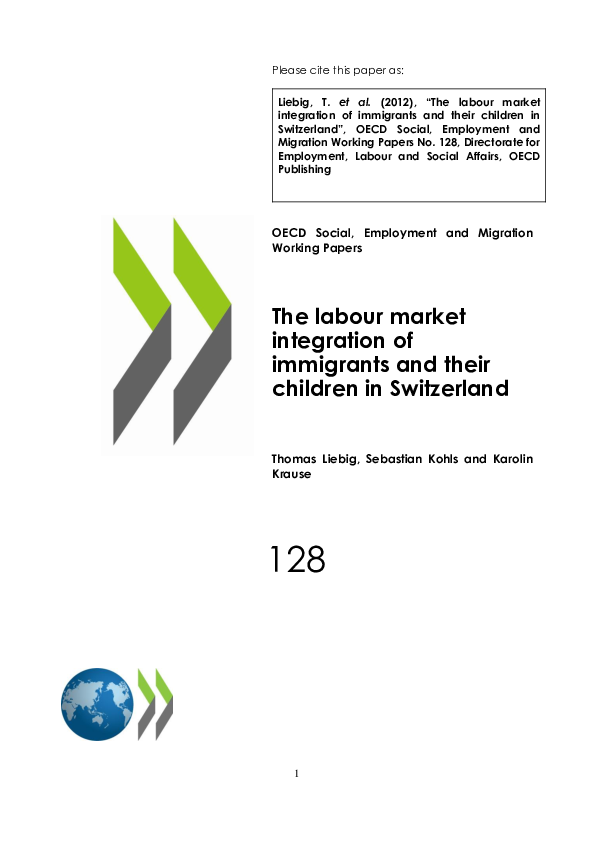 (PDF) The Labour Market Integration of Immigrants and Their Children in ...