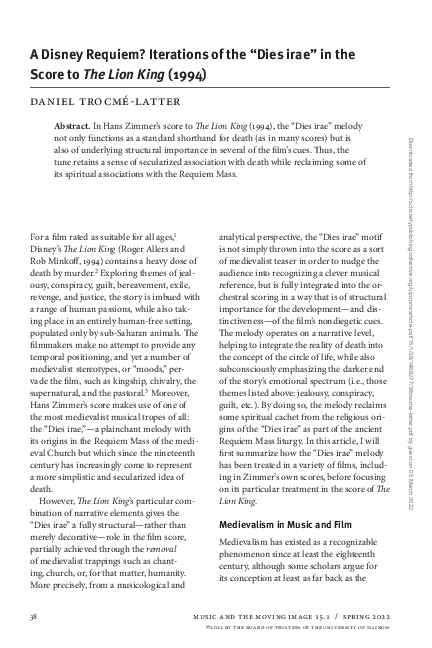 (PDF) A Disney Requiem? Iterations of the “Dies irae” in the Score to ...