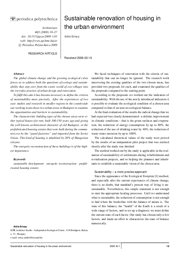 Image showcasing Environmental impacts and costs of residential building retrofits ...