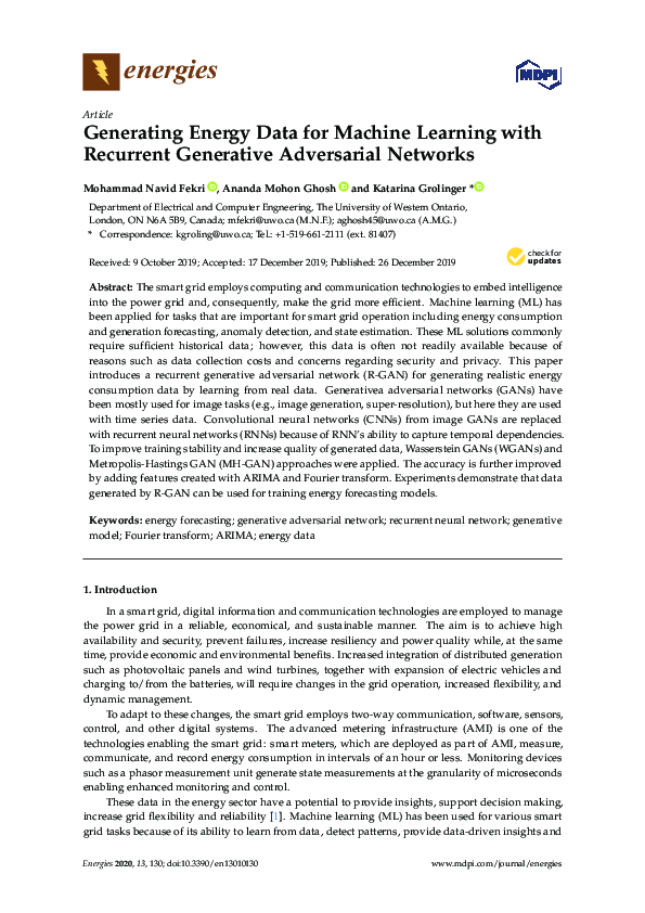 (PDF) Generating Energy Data for Machine Learning with Recurrent ...