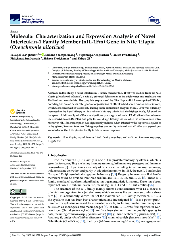 (PDF) Molecular Characterization and Expression Analysis of Novel ...