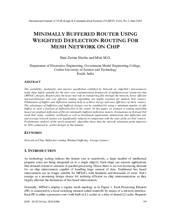 (PDF) Minimally Buffered Router Using Weighted Deflection Routing for ...