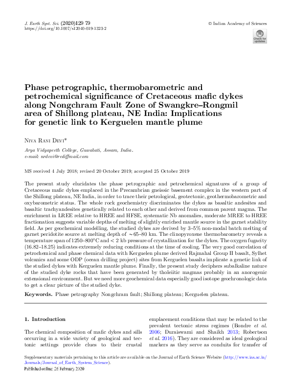 (PDF) Phase petrographic, thermobarometric and petrochemical ...