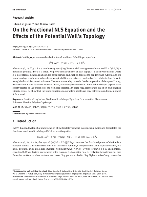 (PDF) On the Fractional NLS Equation and the Effects of the Potential ...