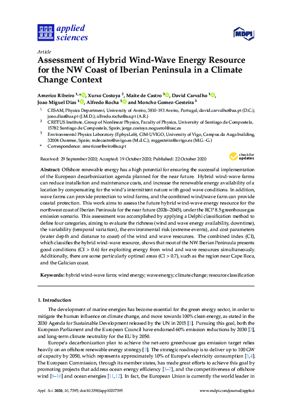 (PDF) Assessment of Hybrid Wind-Wave Energy Resource for the NW Coast ...