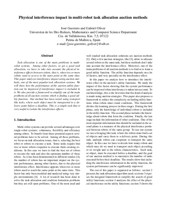 (PDF) Physical interference impact in multi-robot task allocation ...