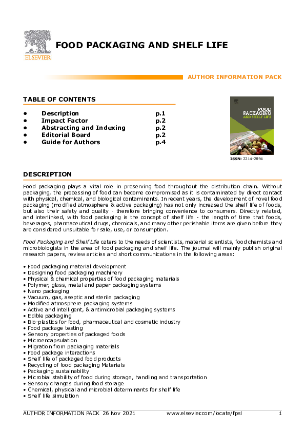 (PDF) Food Packaging and ShelfLife James Caleb Academia.edu