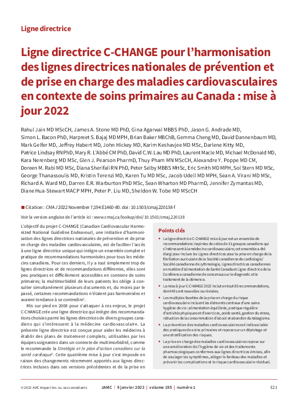 (PDF) Ligne directrice C-CHANGE pour l’harmonisation des lignes ...