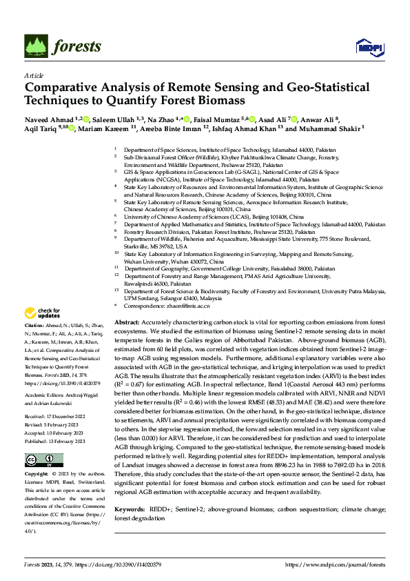 (PDF) Comparative Analysis of Remote Sensing and Geo-Statistical ...