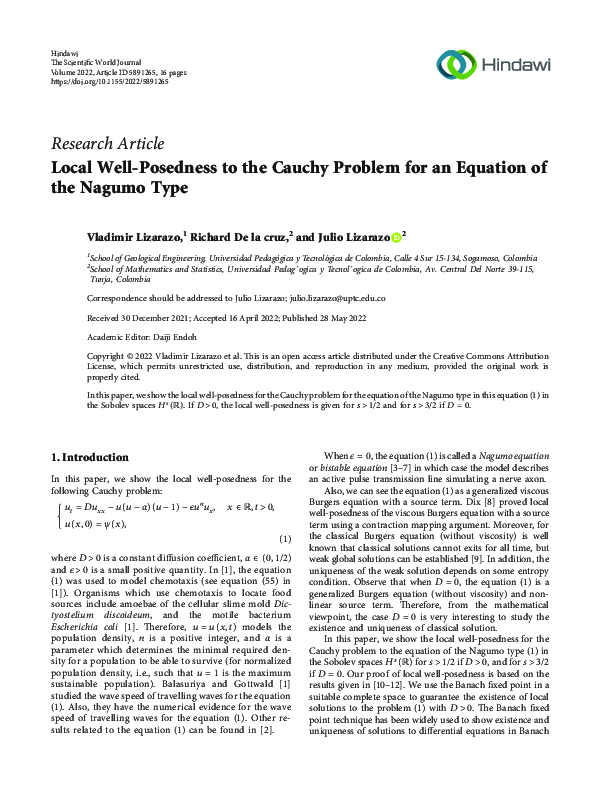 (PDF) Local Well-Posedness to the Cauchy Problem for an Equation of the ...
