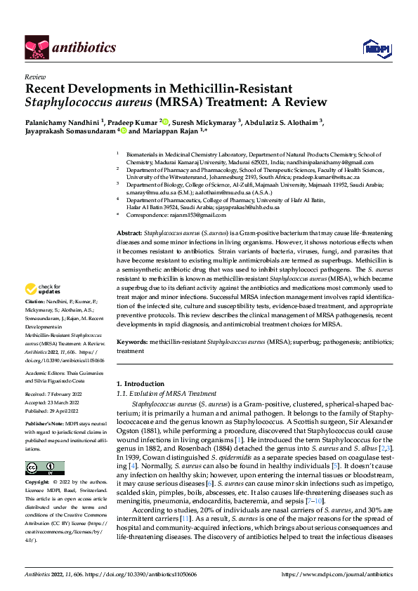 (PDF) Recent Developments in Methicillin-Resistant Staphylococcus ...