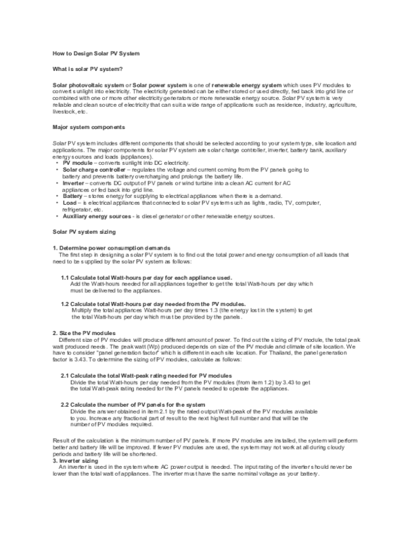 (PDF) Solar system design concept