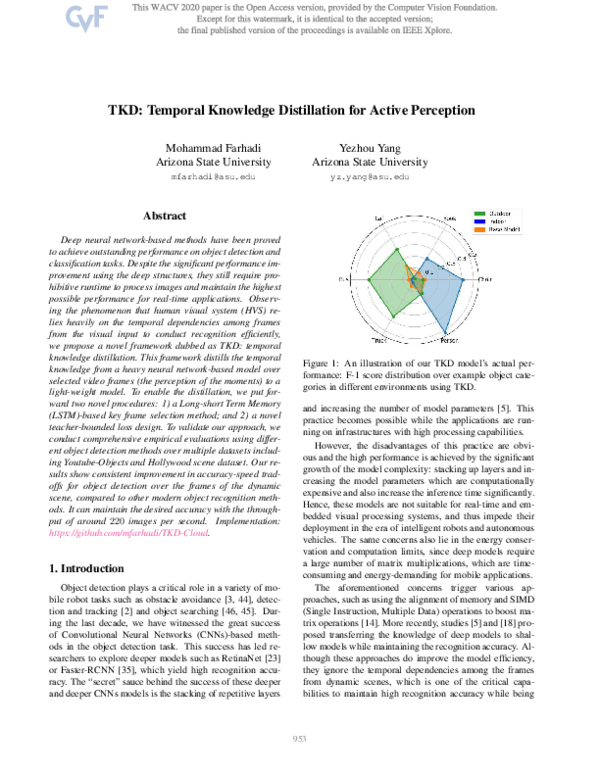 (PDF) TKD: Temporal Knowledge Distillation for Active Perception