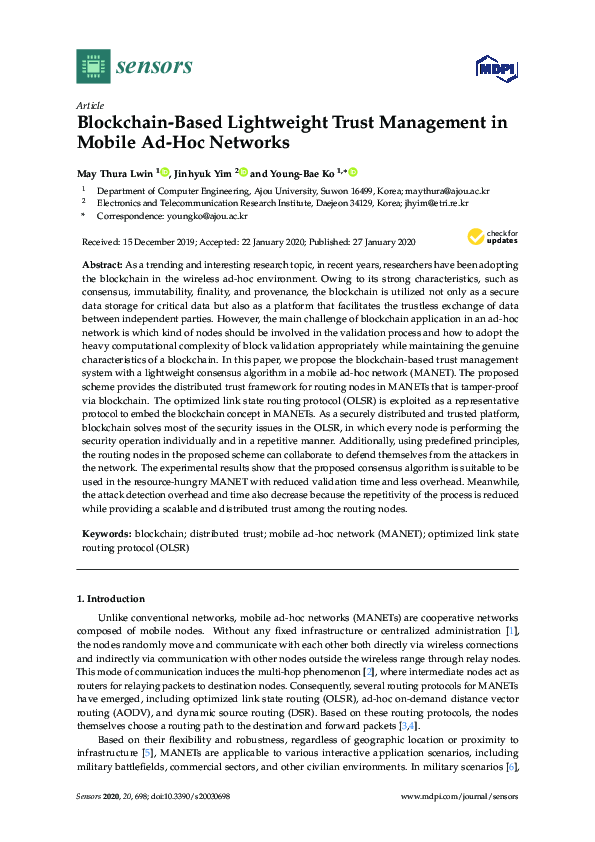 (PDF) Blockchain-Based Lightweight Trust Management in Mobile Ad-Hoc ...