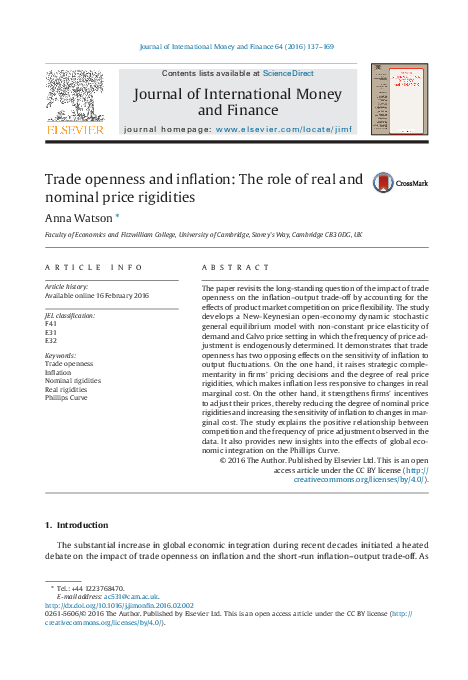 (PDF) Trade openness and inflation: The role of real and nominal price ...