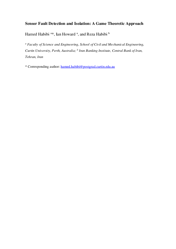 (PDF) Sensor fault detection and isolation: a game theoretic approach
