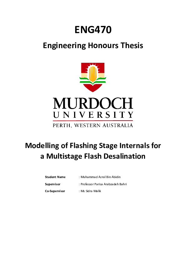 (PDF) Modelling of flashing stage internals for a multistage flash ...
