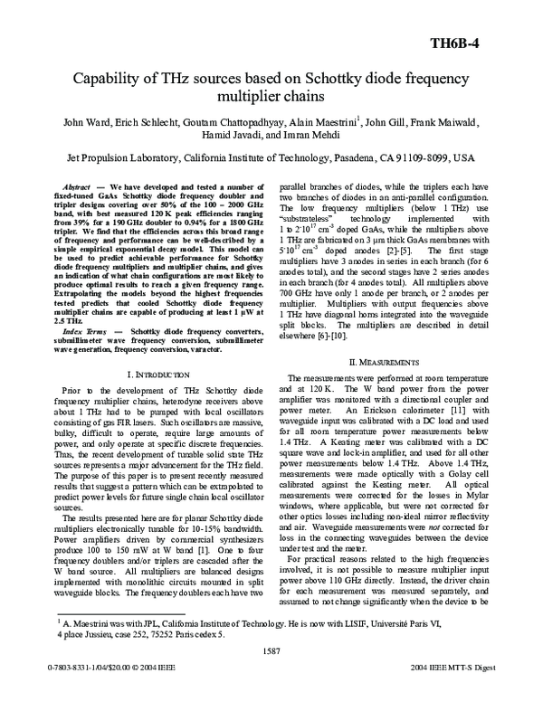 (PDF) Capability of THz sources based on Schottky diode frequency ...