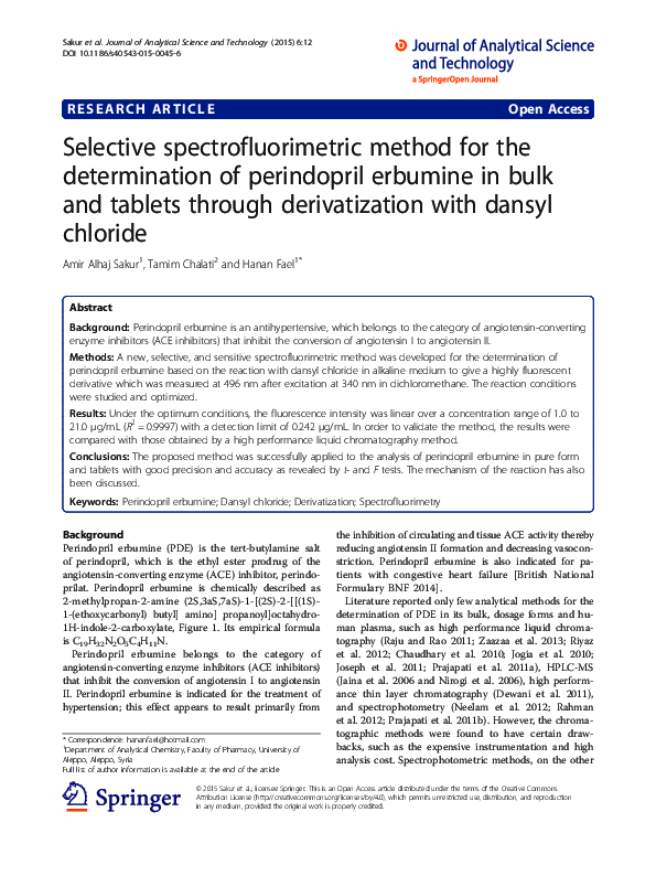 (PDF) Selective spectrofluorimetric method for the determination of ...