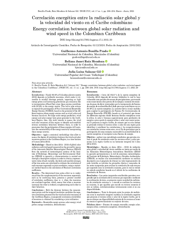(PDF) Energy correlation between global solar radiation and wind speed ...