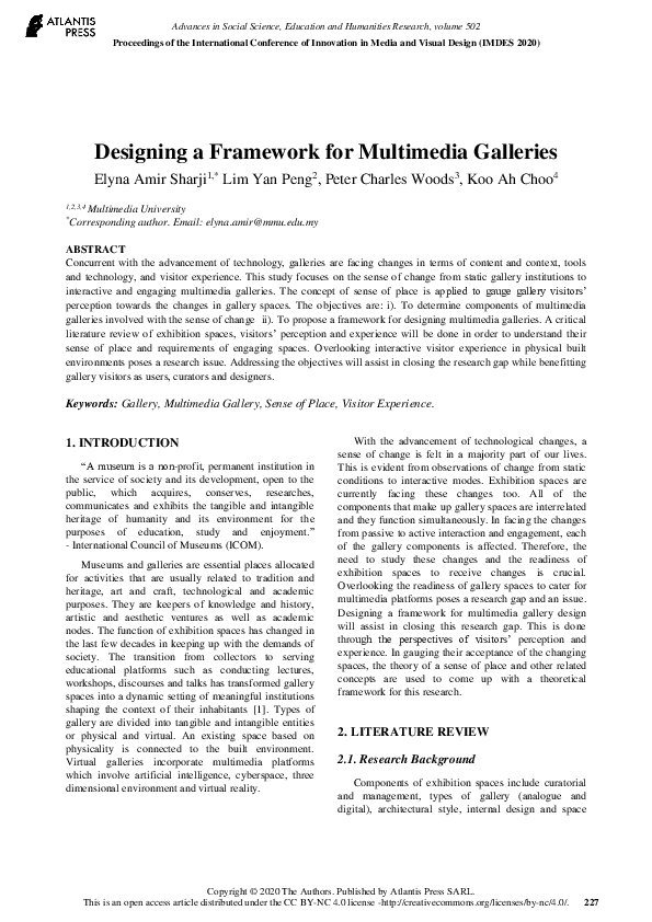 (PDF) Designing a Framework for Multimedia Galleries