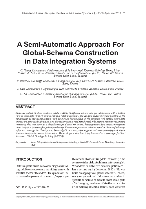 (PDF) A Semi-Automatic Approach For Global-Schema Construction in Data ...