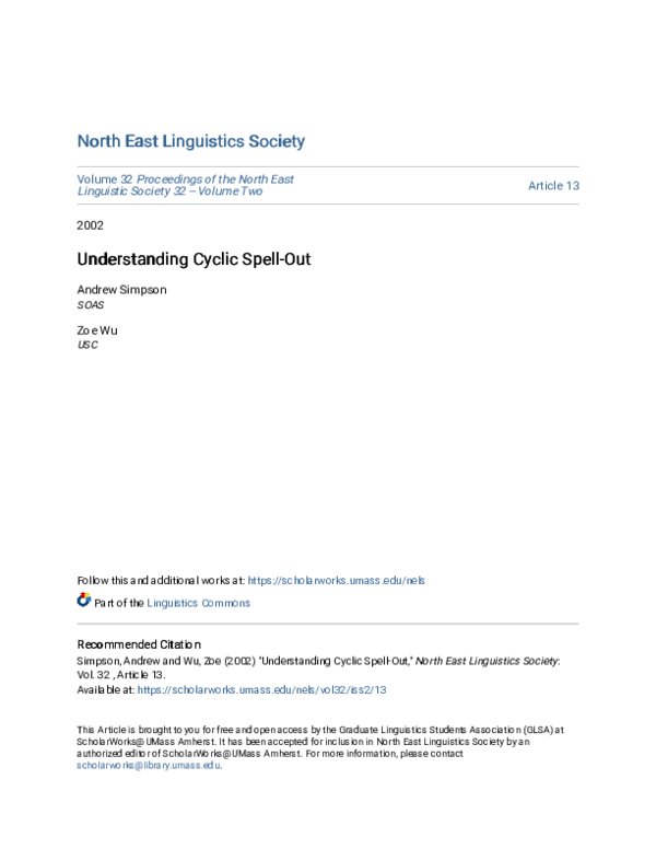 Understanding Cyclic Spell-Out