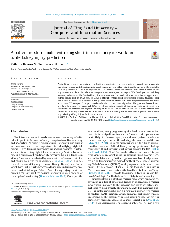 (PDF) A pattern mixture model with long short-term memory network for ...