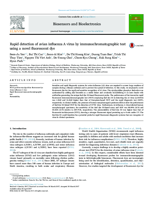 (PDF) Rapid detection of avian influenza A virus by ...