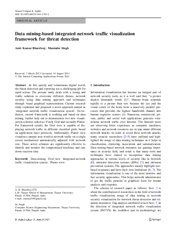 (PDF) Data mining-based integrated network traffic visualization ...