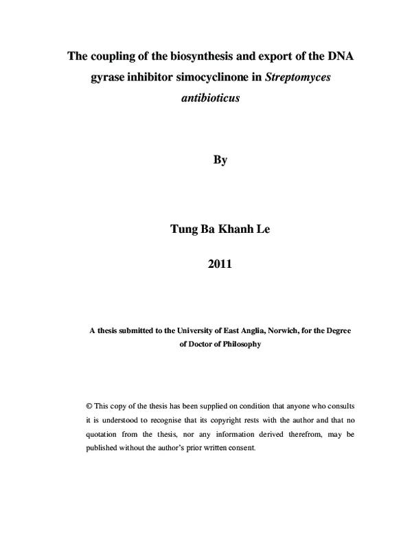 (PDF) Coupling of the biosynthesis and export of the DNA gyrase ...