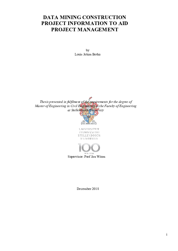 (PDF) Data mining construction project information to aid project ...