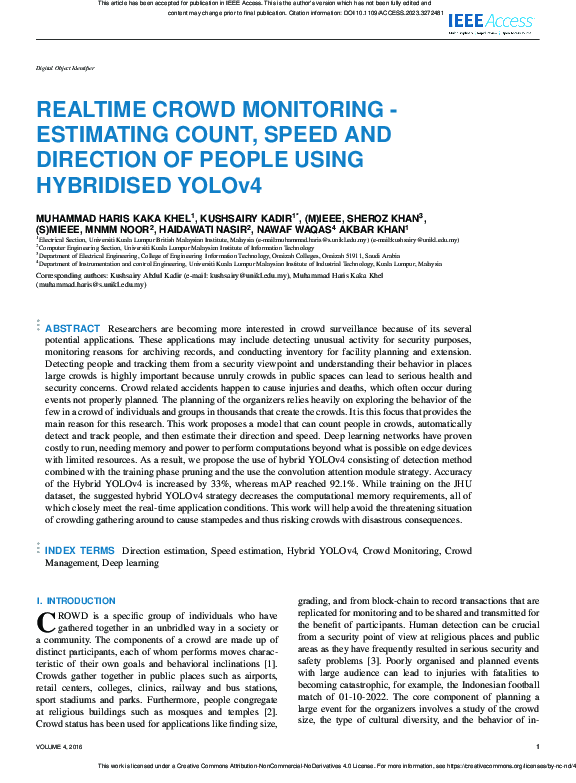 (PDF) REALTIME CROWD MONITORING - ESTIMATING COUNT, SPEED AND DIRECTION ...
