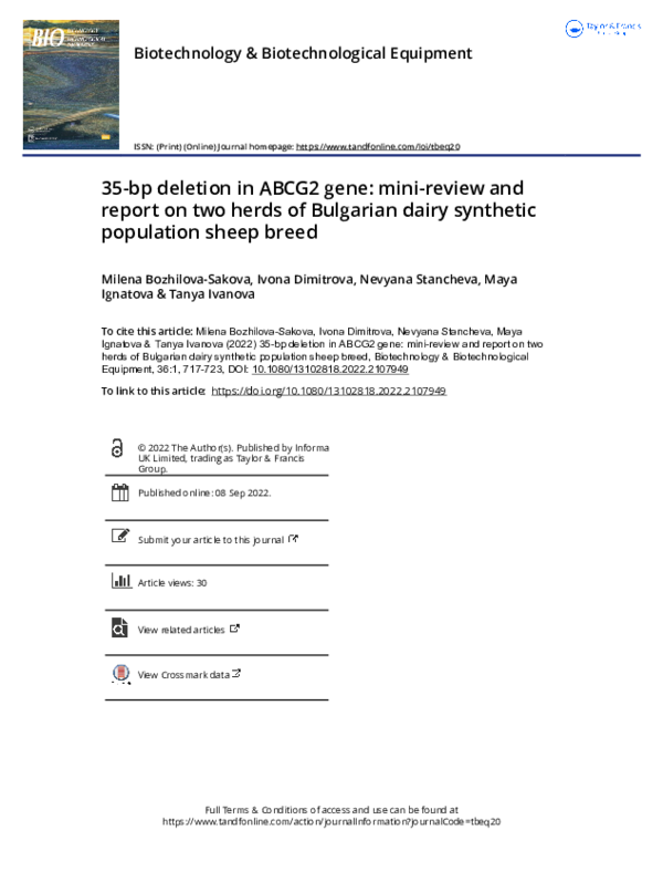 (PDF) 35-bp deletion in ABCG2 gene: mini-review and report on two herds ...