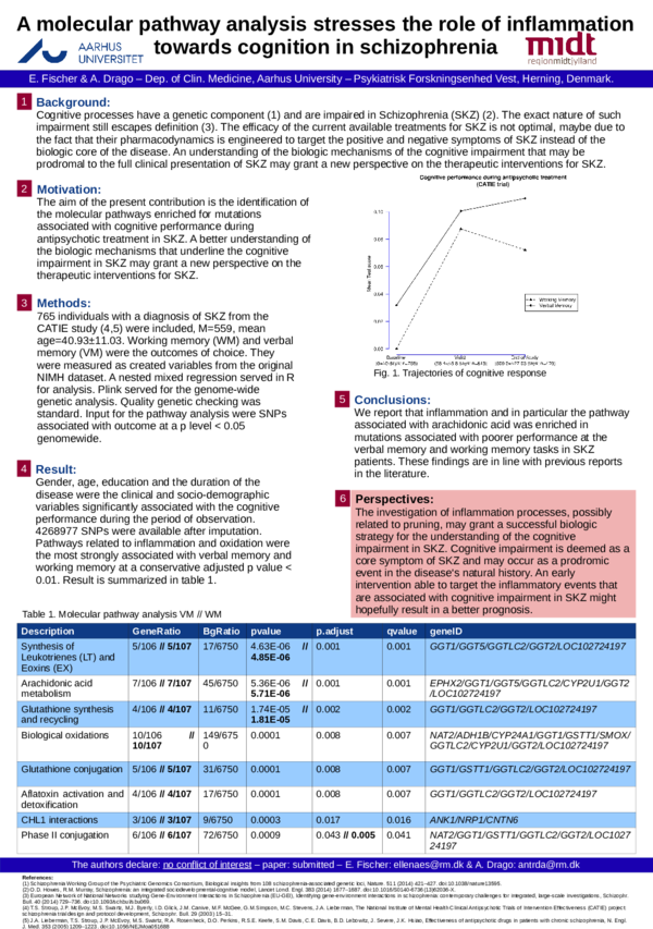 (PDF) A molecular pathway analysis stresses the role of inflammation ...