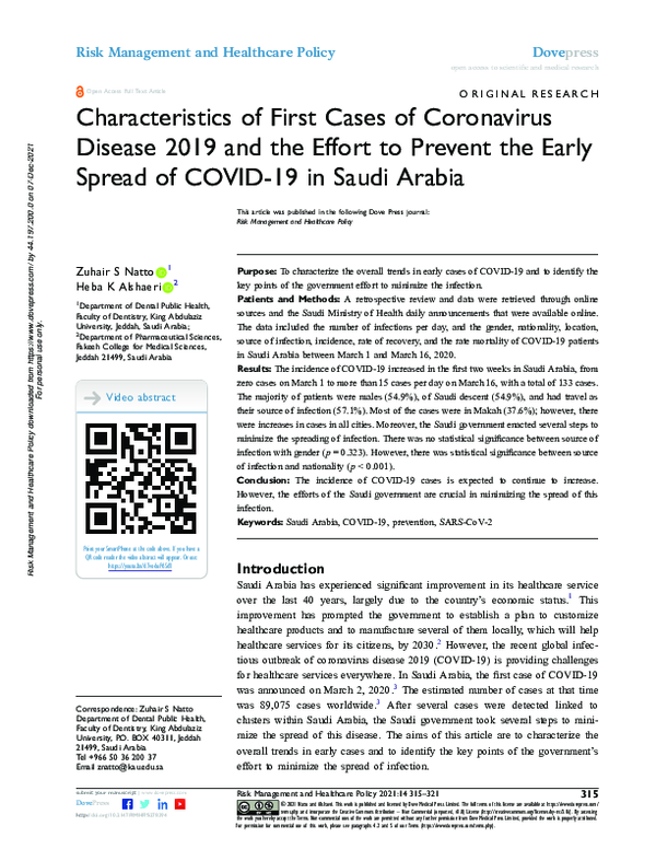 (PDF) Characteristics of First Cases of Coronavirus Disease 2019 and ...