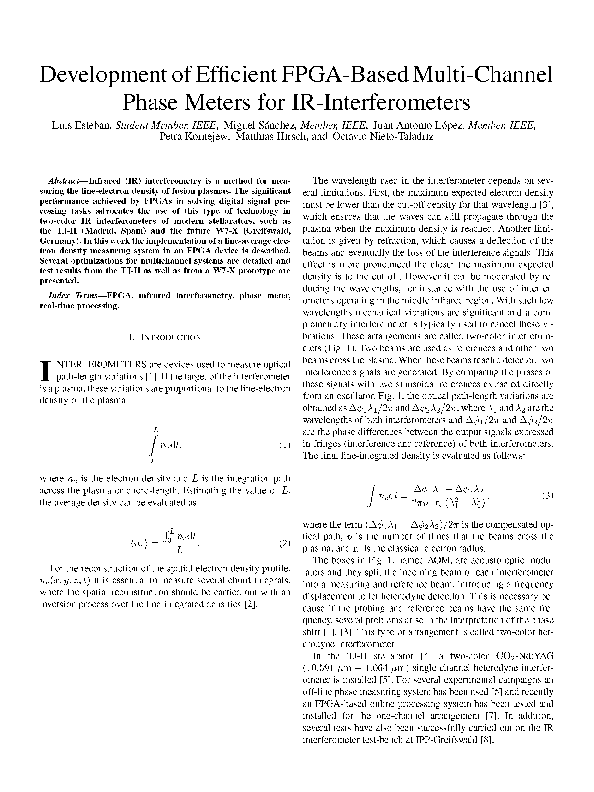 (PDF) Development of Efficient FPGA-Based Multi-Channel Phase Meters ...