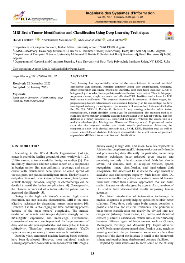 (PDF) MRI Brain Tumor Identification and Classification Using Deep ...
