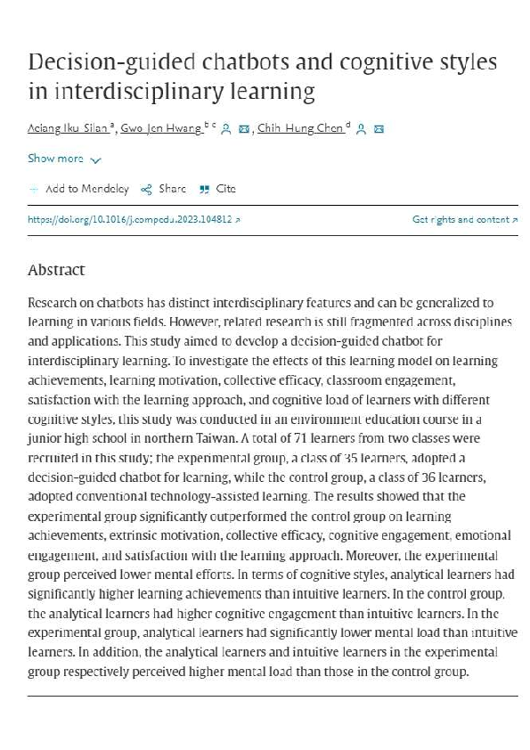 (PDF) Decision-guided chatbots and cognitive styles in ...