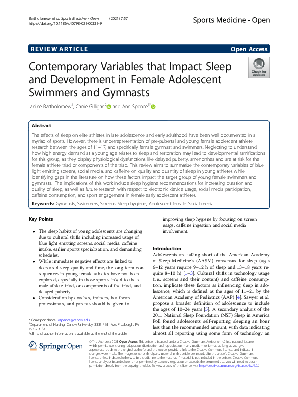 (PDF) Contemporary Variables that Impact Sleep and Development in ...