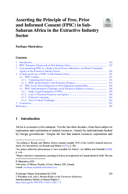 (PDF) Asserting the Principle of Free, Prior and Informed Consent (FPIC ...