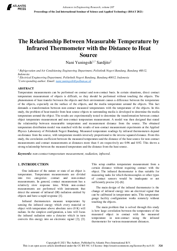 (PDF) The Relationship Between Measurable Temperature by Infrared ...