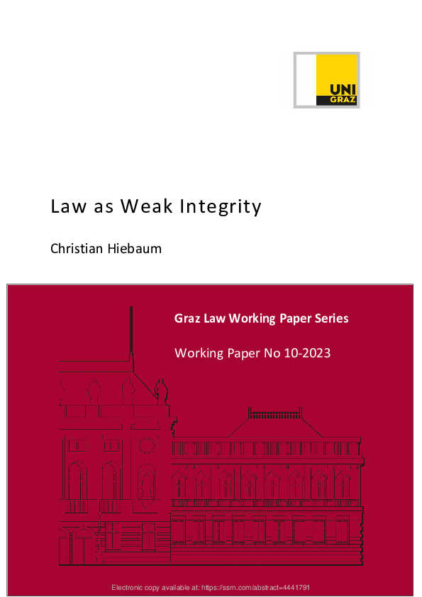(PDF) Law as Weak Integrity