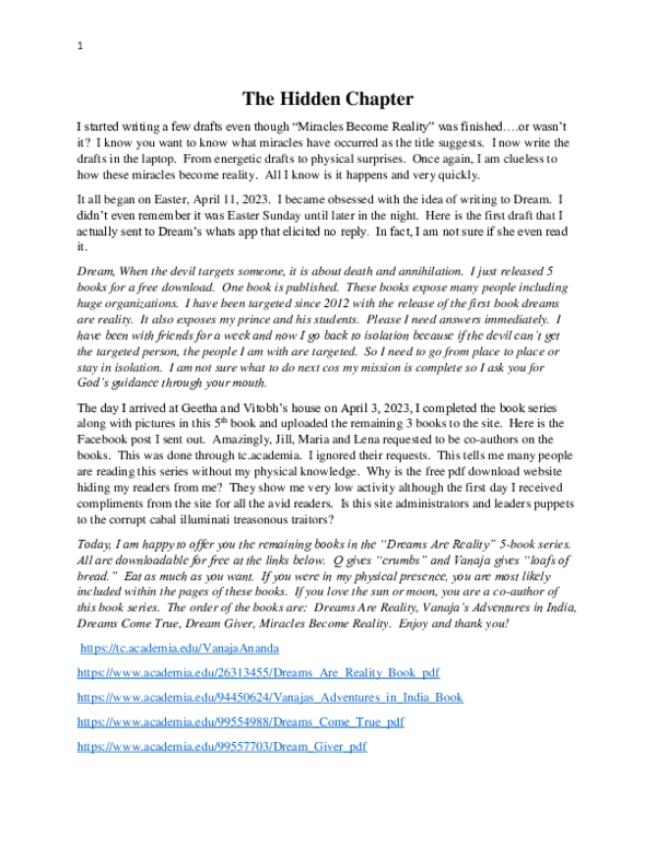 (PDF) The Hidden Chapter