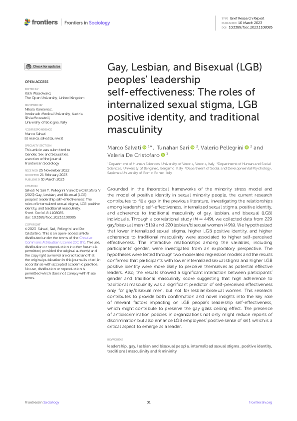 (PDF) Gay, Lesbian, and Bisexual (LGB) peoples' leadership self ...