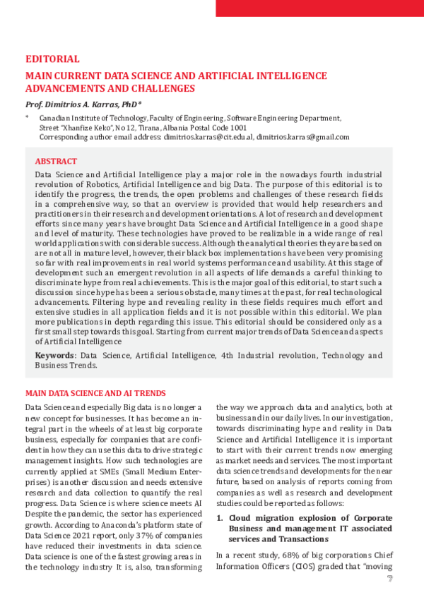 (PDF) Main current data science and artificial intelligence ...