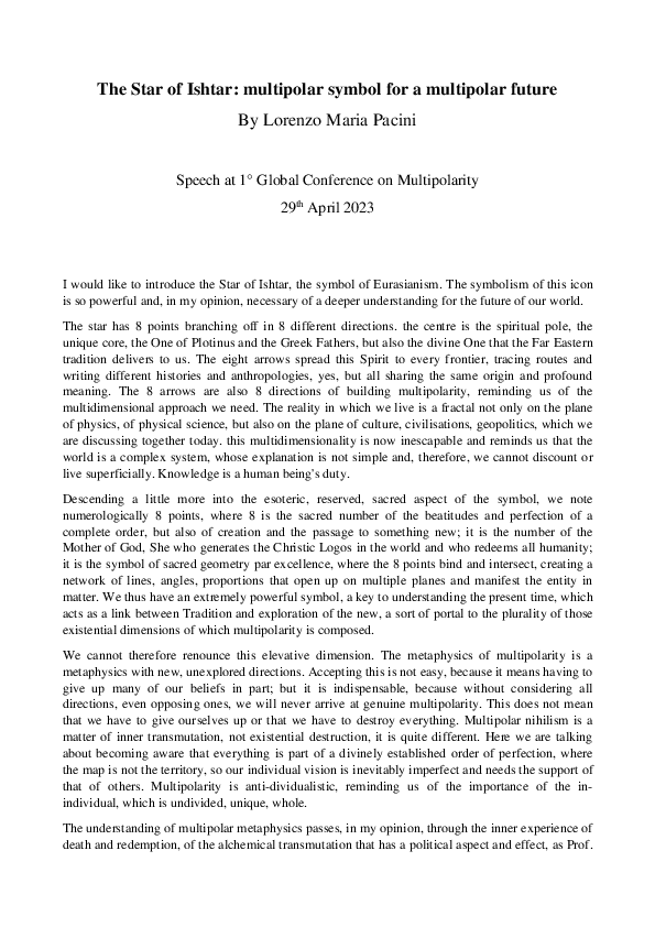 (PDF) The Star of Ishtar: multipolar symbol for a multipolar future