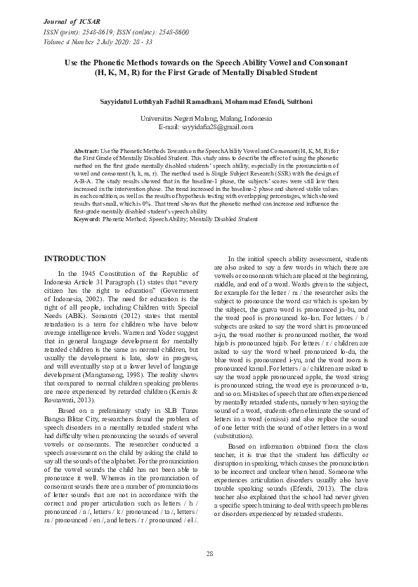 (PDF) Use the Phonetic Methods towards on the Speech Ability Vowel and ...